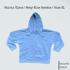 Calvin Klein | Baby Blue Hoodie Sweatshirt Fall Winter Season Weather | Size XL